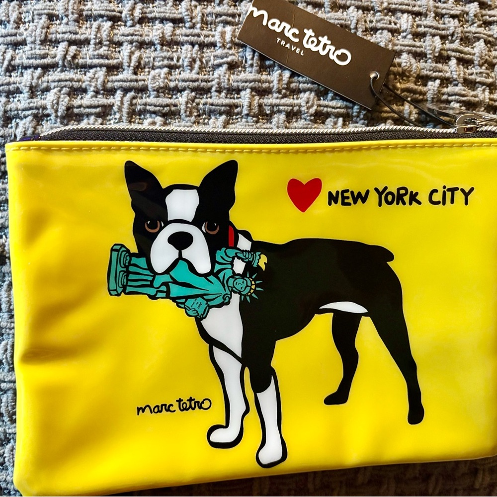 Marc Tetro Yellow Boston Terrier Pouch